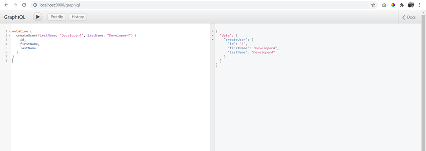 CRUD Operation using GraphQL + NodeJs